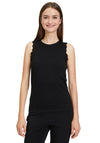 Betty Barclay Scallop Trim Knit Top, Black