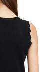 Betty Barclay Scallop Trim Knit Top, Black