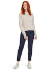 Betty Barclay Cable Knit Studded Sweater, Beige