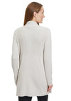 Betty Barclay Scallop Trim Pocket Long Knit Cardigan,Stone