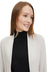 Betty Barclay Scallop Trim Pocket Long Knit Cardigan,Stone