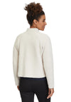 Betty Barclay Furry Zip Up Knit Cardigan, Grey