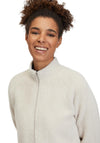 Betty Barclay Furry Zip Up Knit Cardigan, Grey