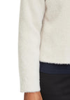 Betty Barclay Furry Zip Up Knit Cardigan, Grey