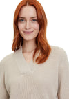 Betty Barclay V-Neckline Knit Jumper, Stone