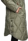 Betty Barclay Long Quilted Jacket, Khaki