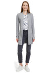 Betty Barclay Scallop Trim Pocket Long Knit Cardigan, Grey