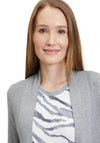 Betty Barclay Scallop Trim Pocket Long Knit Cardigan, Grey