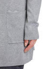 Betty Barclay Scallop Trim Pocket Long Knit Cardigan, Grey