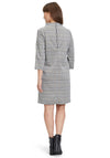 Betty Barclay Plaid Jersey Mini Dress, Black & Beige