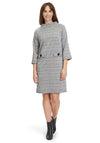 Betty Barclay Plaid Jersey Mini Dress, Black & Beige
