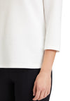 Betty Barclay Round Neck Jacquard T-Shirt, White