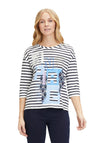 Betty Barclay Rhinestone Striped Top, Multi