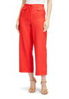 Betty Barclay High Rise Cropped Wide Leg Trouser, Red