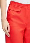 Betty Barclay High Rise Cropped Wide Leg Trouser, Red