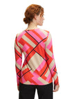 Betty Barclay Vibrant Abstract Stripe Print T-Shirt, Red