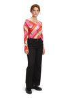 Betty Barclay Vibrant Abstract Stripe Print T-Shirt, Red