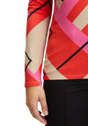 Betty Barclay Vibrant Abstract Stripe Print T-Shirt, Red