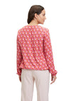 Betty Barclay Cutout Detail Geo Print Blouse, Red