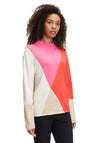 Betty Barclay Fine Knit Colour Block Jumper, Patch Red