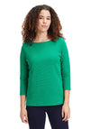 Betty Barclay Round Neck Jacquard T-Shirt, Jolly Green