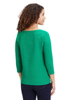 Betty Barclay Round Neck Jacquard T-Shirt, Jolly Green