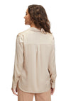Betty Barclay Satin Feel V-Neck Blouse, Beige