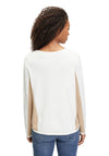 Betty Barclay Embellished Text Print Top, Cream