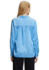Betty Barclay Satin Feel V-Neck Blouse, Azure Blue