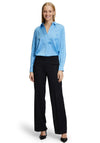 Betty Barclay Satin Feel V-Neck Blouse, Azure Blue