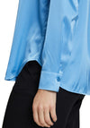 Betty Barclay Satin Feel V-Neck Blouse, Azure Blue
