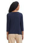 Betty Barclay Keyhole Cutout Neckline Chiffon Blouse, Dark Sky