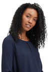 Betty Barclay Keyhole Cutout Neckline Chiffon Blouse, Dark Sky