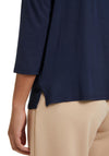 Betty Barclay Keyhole Cutout Neckline Chiffon Blouse, Dark Sky