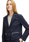 Betty Barclay Zip Accent Short Casual Blazer, Navy