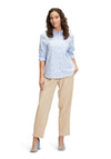 Betty Barclay Rhinestone Patch Pocket Striped Shirt, Blue & White