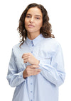 Betty Barclay Rhinestone Patch Pocket Striped Shirt, Blue & White