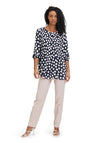 Betty Barclay Polka Dot Plisse Blouse, Navy & White