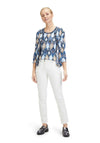 Betty Barclay Round Neck Ogee Print T-Shirt, Light Blue