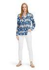 Betty Barclay V-Neck Ogee Print Blouse, Light Blue
