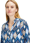 Betty Barclay V-Neck Ogee Print Blouse, Light Blue