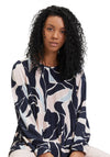 Betty Barclay Plisse Print Blouse, Dark Blue Rose