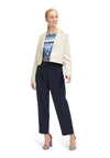 Betty Barclay Bateau Neckline Aztec Print Top, Blue