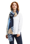 Betty Barclay Zig Zag Pattern Scarf, Dark Blue