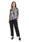 Betty Barclay Zebra Print Longline Blouse, Black & White