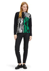 Betty Barclay High Neck Zebra Print Sweater, Black
