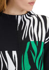 Betty Barclay High Neck Zebra Print Sweater, Black