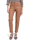 Betty Barclay High Waisted Coated Slim Leg Trousers, Brown