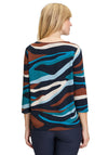 Betty Barclay Print Long Sleeve Sweater, Blue