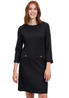 Betty Barclay Jersey Button Aline Dress, Black